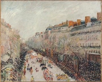  pissarro - mardi gras on the boulevards 1897 Camille Pissarro